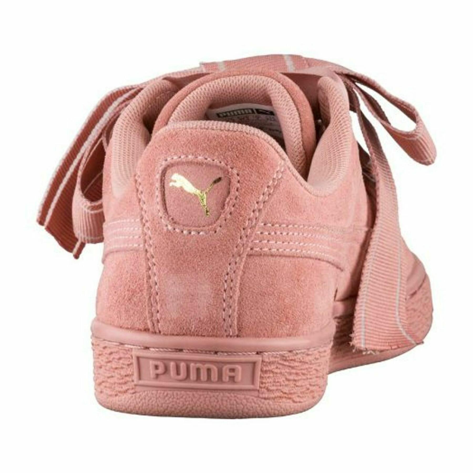 Dames sportschoenen van satijn Puma Suede Heart